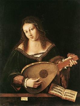 Bartolomeo Veneto : Woman Playing a Lute